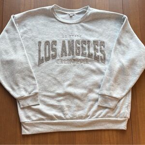 Faded Rose Gray Los Angeles California Women’s Crewneck Sweatshirt